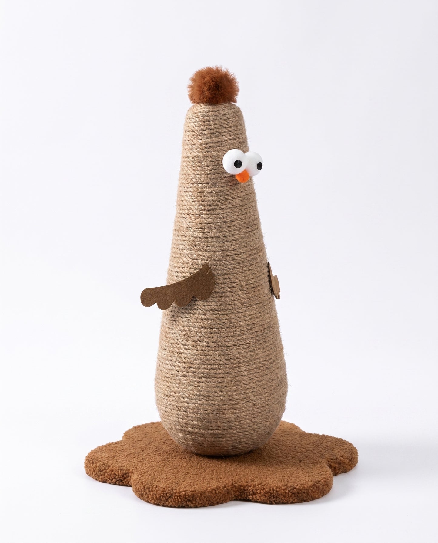 Funny Chicken Sisal Cat Scratching Post with Interactive Design