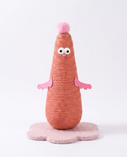 Funny Chicken Sisal Cat Scratching Post with Interactive Design
