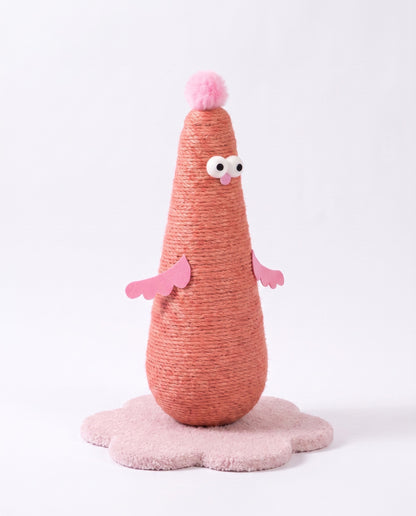 Funny Chicken Sisal Cat Scratching Post with Interactive Design