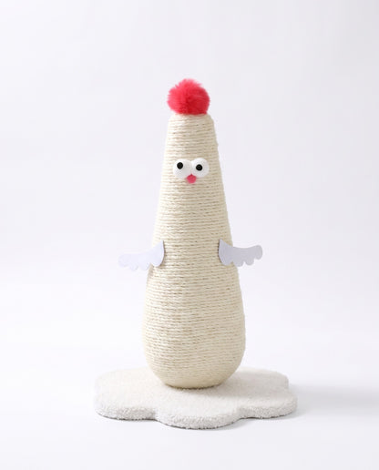 Funny Chicken Sisal Cat Scratching Post with Interactive Design