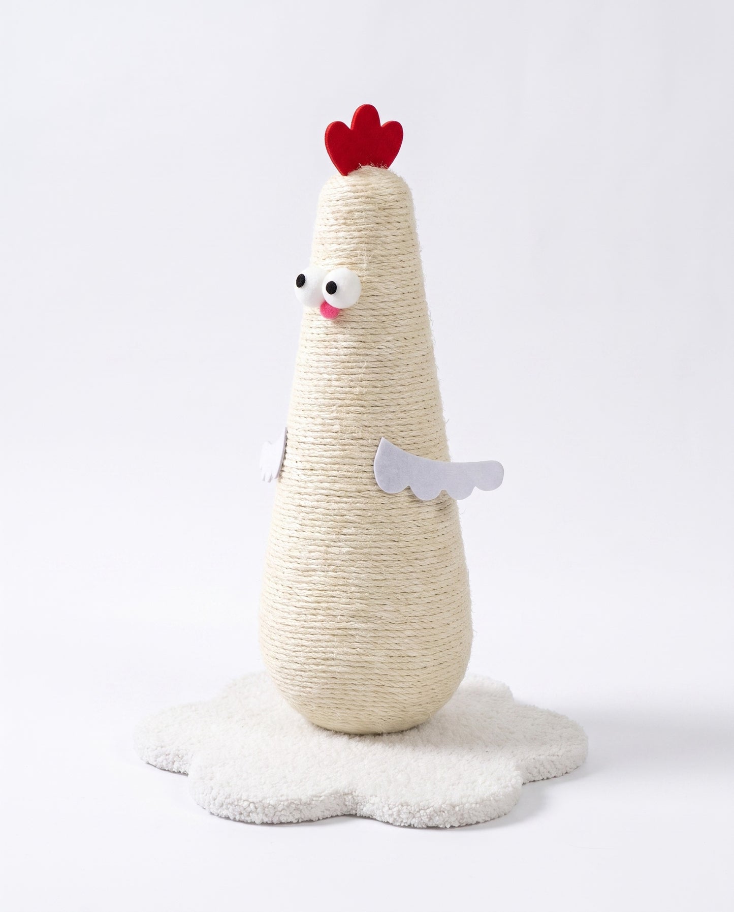 Funny Chicken Sisal Cat Scratching Post with Interactive Design