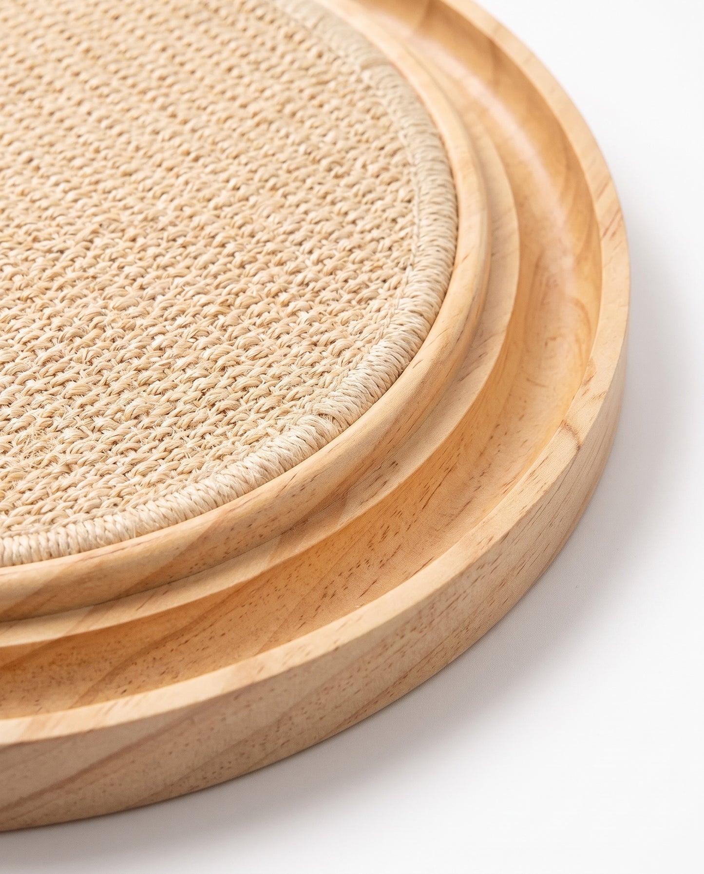 Wooden Cat Scratcher Lounge Bed with Interactive Ball Track
