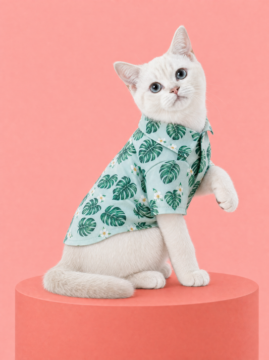 Tropical Monstera Pet Hawaiian Shirt