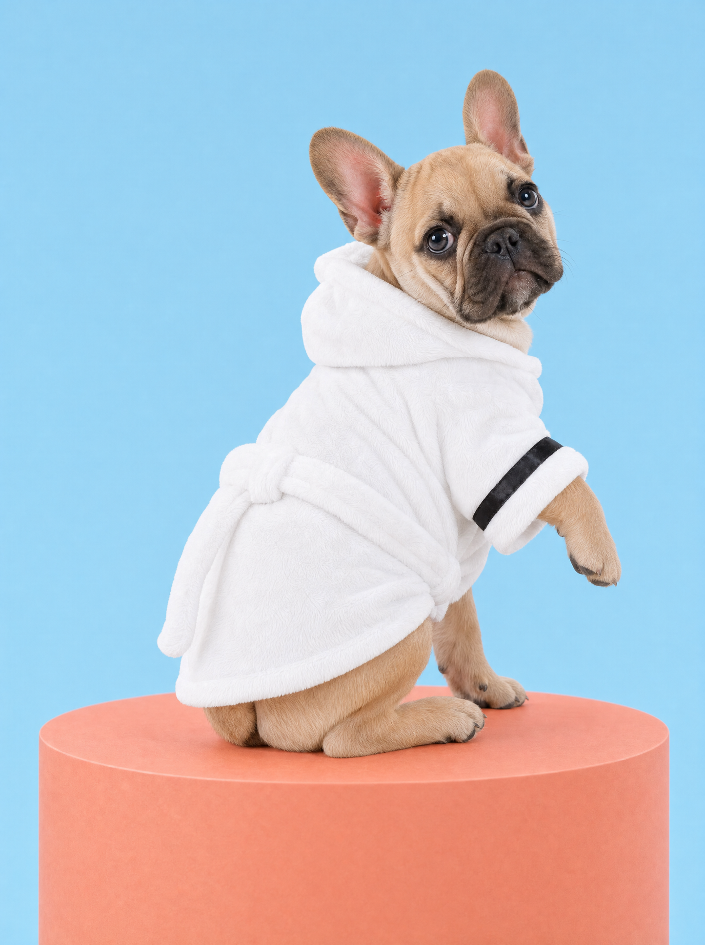 Snow White Plush Hooded Robe