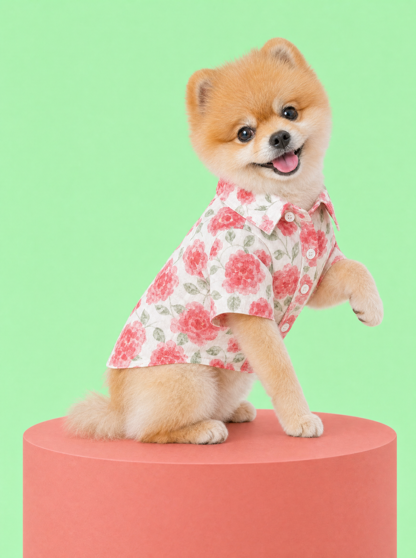 Blooming Garden Floral Button-Up Pet Shirt