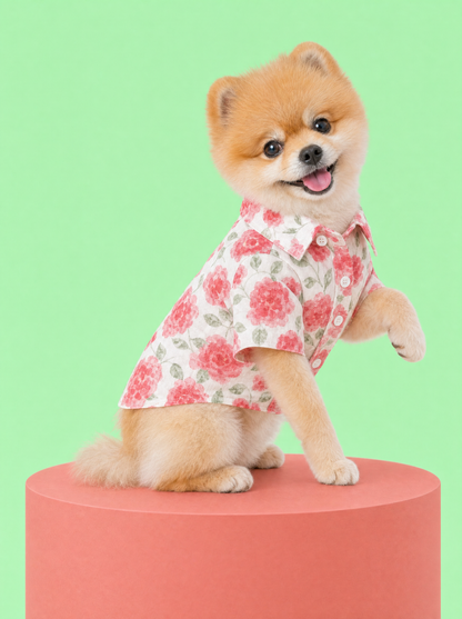 Blooming Garden Floral Button-Up Pet Shirt
