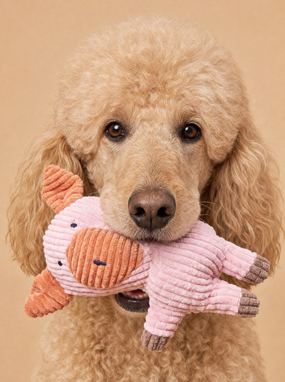 Pink Piglet Corduroy Plush Toy