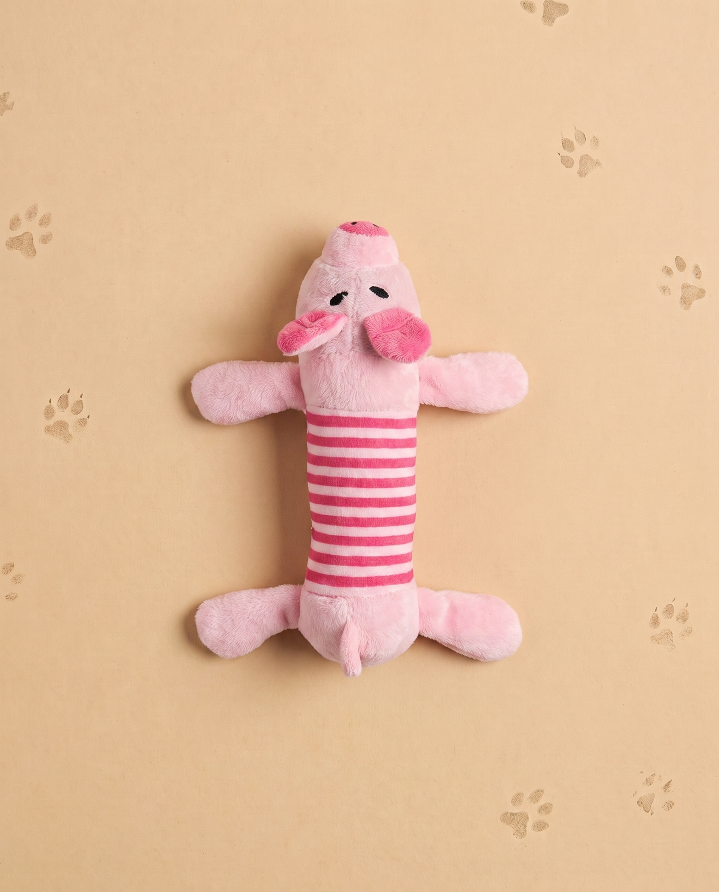 Pink Piggy Stripe Plush Toy