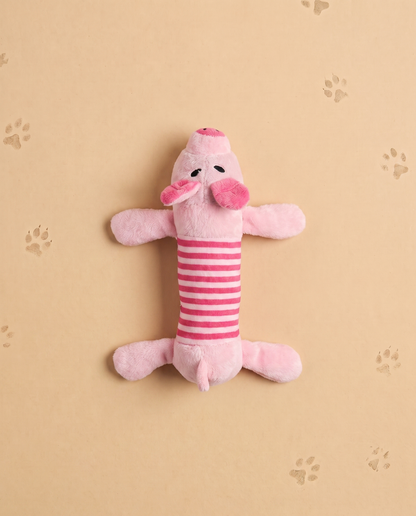 Pink Piggy Stripe Plush Toy
