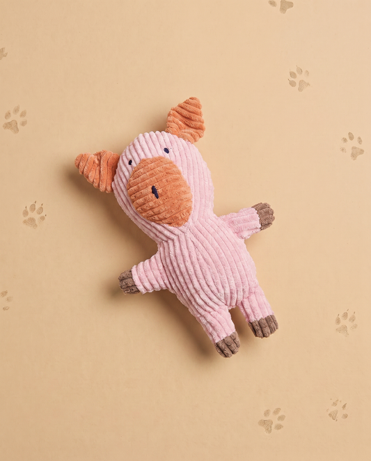 Pink Piglet Corduroy Plush Toy