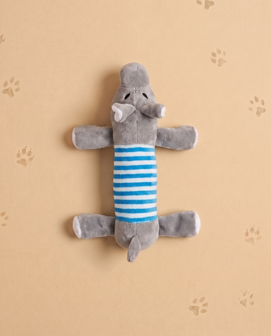 Gray Pup Stripe Plush Toy