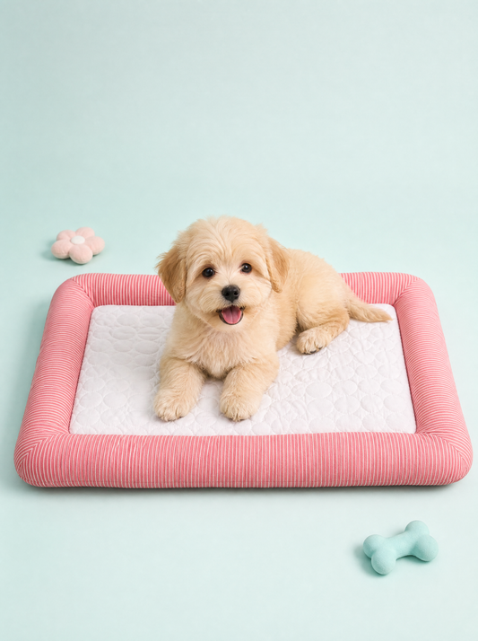 Blush Stripe Puppy Lounger