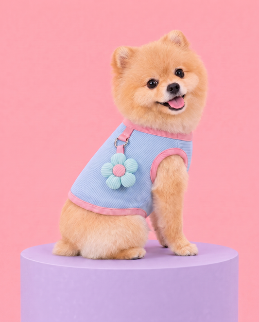 Blue Berry Daisy Harness Vest